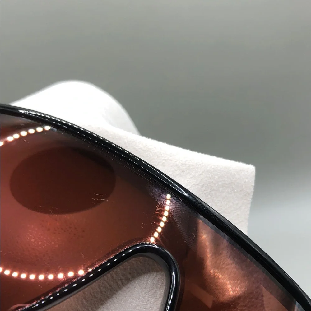 Quay Australia Nightfall Curve Shield Sunglasses Black Brown Unisex